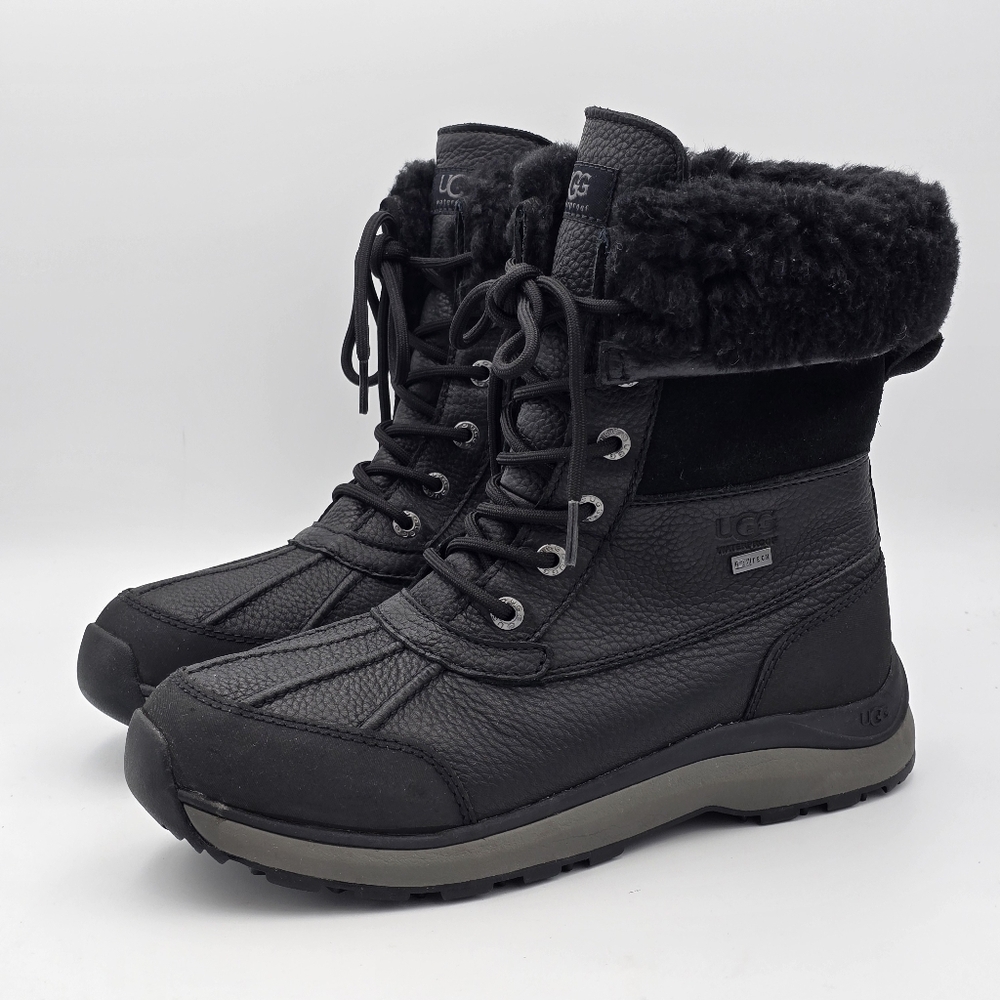 NWOT UGG Adirondack III Winter Waterproof Leather Snow Boots, Black, Women's 8.5 - Picture 6 of 16